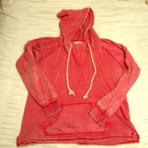 Ocean Drive slub red hoodie sweatshirt